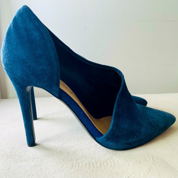 Jessica Simpson Blue Suede Shoes - Picture 1 of 6